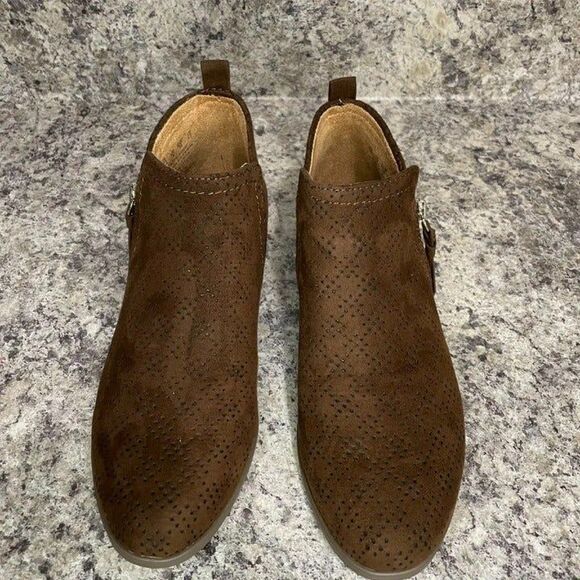 Dr. Scholl's Shoes Rate Zip Perforated Casual Ankle Boots Booties low heel - Picture 5 of 9